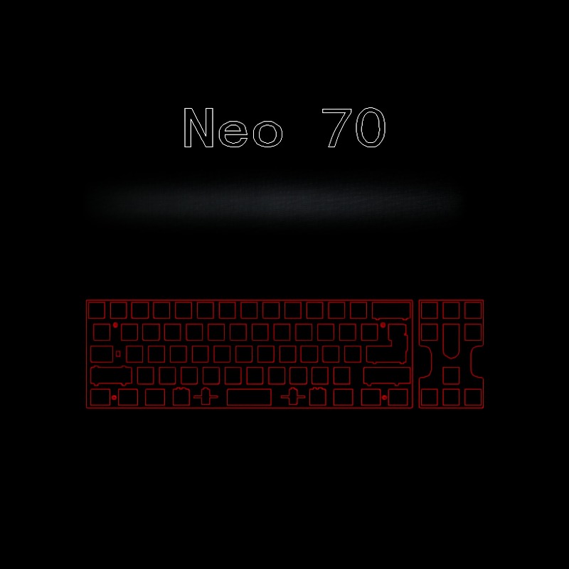 Crepe Pan Carbon - Neo70キーボードポジショニングプレートカスタムアルミPC POM PP FR4カーボンファイバー真鍮人間工学に基づいたメカニカルキーボードアクセサリー